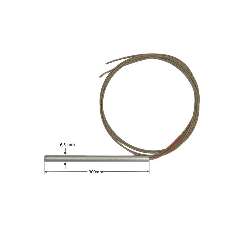Z650300482001  Resistenza a cartuccia D 6.5  x 300 mm  200W  48V cavi LC 1000 mm