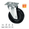 1RTB1000GL0   Ruota con struttura monolitica in resina fenolica dia 100x35 per alte temp  -40°C a +280°C con supporto girevole a