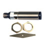 MS7/00-1E  ensore fotoelettrico M18  a riflessione diffusa Alim 10 30 Vdc PNP NPN  NO NC Sn 400mm sens  adj corpo metallo conn  