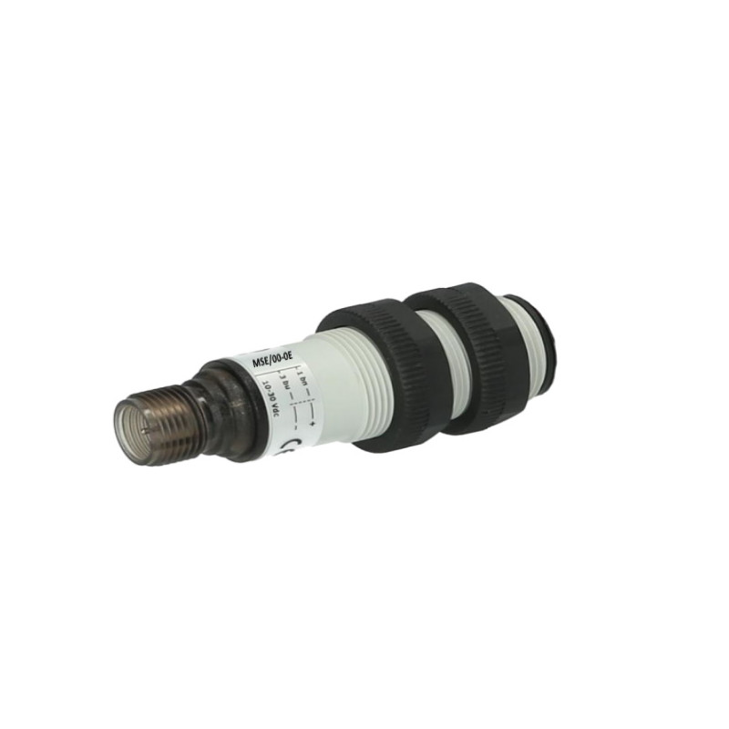 MSE/00-0E   Sensore Barriera fotoelettrica Emettitore M18   corpo PBT  Alim  10 30Vdc  connettore M12