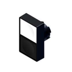 ECX3150/BN   Pulsante doppio a filo ghiera  bianco nero   IP65