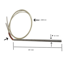 Z8110130  Riscaldatore a cartuccia D 10 mm H 130mm  230V  315W  LC 1000 mm