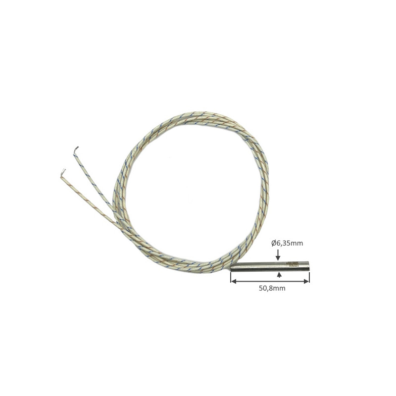 Z81H4110505   Riscaldatore a cartuccia diam. D 6,35 X 50,8 mm 230V 125W  cavo 1 mt