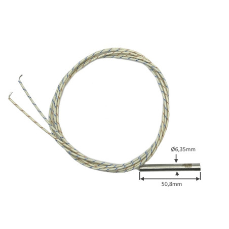 Z81H4110505   Riscaldatore a cartuccia diam. D 6,35 X 50,8 mm 230V 125W  cavo 1 mt