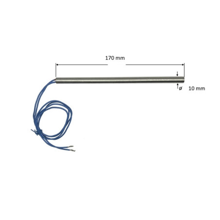 Riscaldatore a cartuccia D 10mm  H 170 mm  800W 230V  LC 500 mm