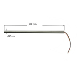 Resistenza a cartuccia D 10 mm  H 350mm 230V 700W  LC  1000 mm PTFE