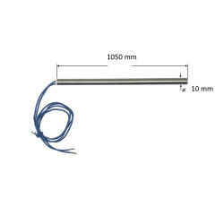 101050  Riscaldatore a cartuccia D 10 H 1050 mm  230V 1200W LC 1000 mm silicone