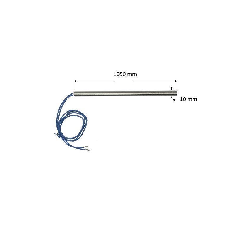 101050  Riscaldatore a cartuccia D 10 H 1050 mm  230V 1200W LC 1000 mm silicone