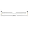 80210  Riscaldatore  corazzato lineare D 8 mm  H 210 mm 15V 250W   Perni maggiorati M5 entrambi i lati