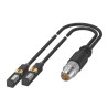 BMF00CA  Doppio Sensore per cilindri con scanalatura a T PNP NO  10 30 VDC  Connettore M8  4 poli Cavo PUR  0.3 m