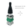 ECX1520  Joystick 4 posiz  A B C D con ritorno serie metallo H 79 mm