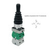 ECX1524  Joystick 4 posiz  A B C D mantenute  serie metallo H 79 mm