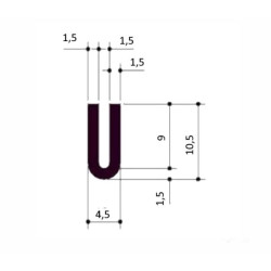 SILU69  Profilo  U  in silicone trasparente  60 SH