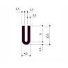 SILU69  Profilo  U  in silicone trasparente  60 SH