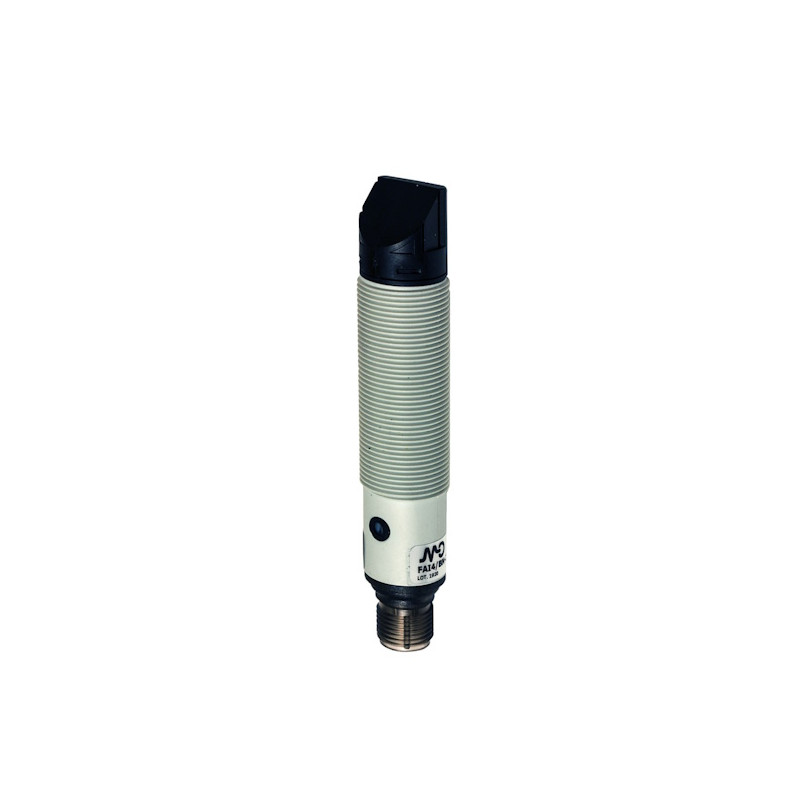 FAI7 BP 2E  Sensore fotoelettrico M18  riflessione diffusa,ottica da 90 gradi 10 30Vdc  NO  NC  PNP Sn 400mm Adj  Corpo PBT  con