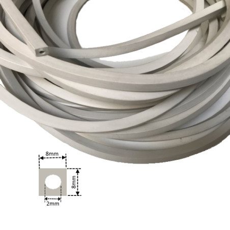 SIL8 8  Guarnizione silicone 8x8 con foro centrale  D 2mm