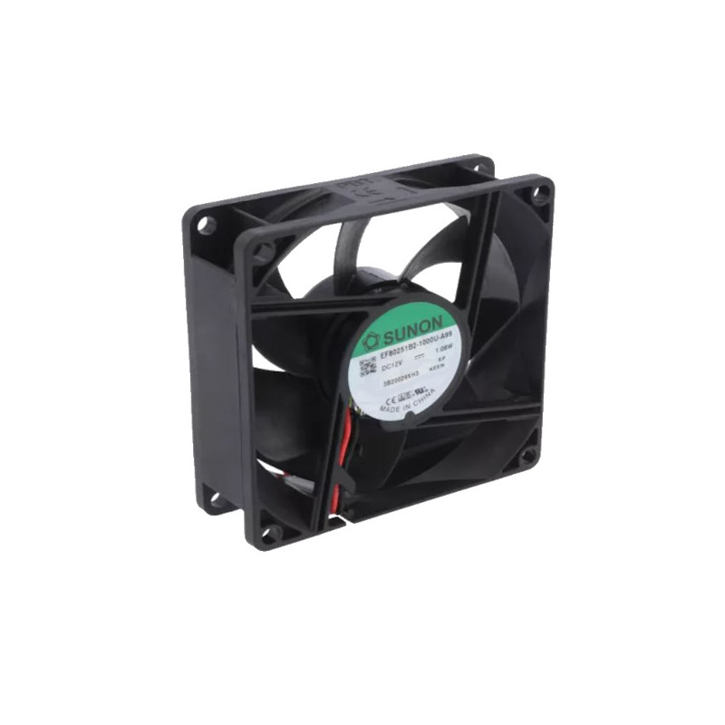 EF80251B2-A99-A  Ventola assiale 80 x 80x 25 con cuscinetto 24VDC 3000Rpm   62,86m3 cavo 300mm