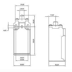 CLS-101  Finecorsa  in plastica  pistoncino  acciaio inox  NO NC  10A 250V  IP65  M20