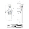 AP1T43Z11   Finecorsa A leva con rotella in metallo Ø18  corpo 30mm corpo tecnopolimero IP65   PG13,5