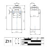 AP1T14Z11  Finecorsa Pistoncino in acciaio con cuffia antipolvere  corpo 30mm   IP65  Pg 13,5