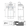 AP1T11Z11  Finecorsa Pistoncino in acciaio  corpo 30mm  corpo tecnopolimero  IP65  Pg 13,5