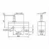 CM-1305   Micro interruttore switch serie CM  in plastica  pistoncino in acciaio inox  1NO NC  15A 250V  IP20