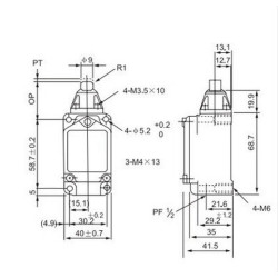 CWLD Finecorsa  metallico pistoncino acciaio  NO   NC  10A 250V IP66  M20