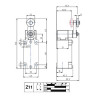 BM1M41Z11  Finecorsa alluminio Leva con rotella in nylon  22mm  Contatti a scatto  1NO  1NC  doppio isolamento e apertura positi