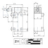 BM1E22Z11  Finecorsa alluminio pistoncino laterale con rotella verticale in acciaio inox Contatti a scatto 1NO   1NC doppio isol