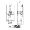 BM1E52Z11  Finecorsa alluminio a leva regolabile  con rotella INOX 22mm contatti a scatto  1NO  1NC  doppio isolamento e apertur