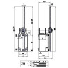 BM1E71Z11  Finecorsa in alluminio  alluminio con Asta in acciaio inox 3mm Contatti a scatto  1NO  1NC  doppio isolamento e apert