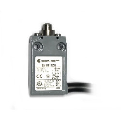EM1G11ZU  Finecorsa con Pistoncino metallo NO+ NC con uscita cavo 90° 1mtl  IP67