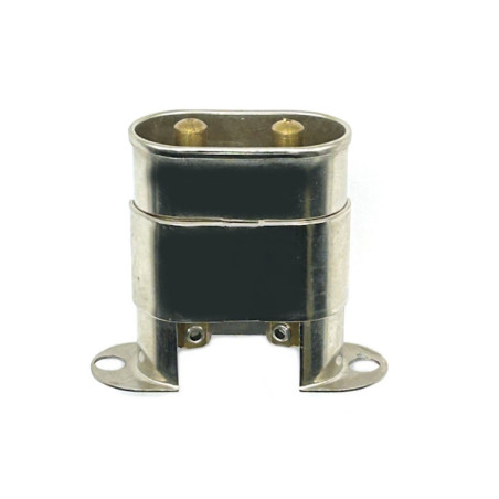 ZA700  Presa ci connessione maschio 2 poli corpo in acciaio inox da quadro per alte temperature 300°C   Vmax 500V 16 Amp