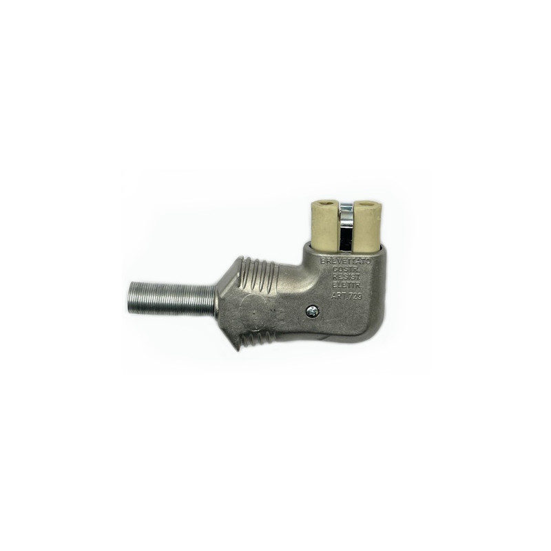 ZA729  Spina di connessione elettrica in alluminio/ceramica  per alte temperature 300°C  Vmax 500V 25Amp