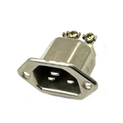 ZD1560   Presa di connessione  maschio da pannello elettrica Inox  per alta temperatura 300°C  Vmax 500V 16A