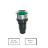 HD22M302GG024  Indicatore con riflettente cromato Led Verde 24 Vac dc   Foro 22mm   testa sferica 30mm