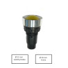 HD22M302YY024  Indicatore con riflettente cromato Led Giallo 24 Vac dc  Foro 22mm   testa sferica 30mm