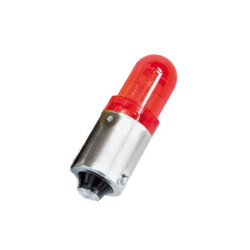 LD BA9S R28 AC/DC   Lampada Led BA9S  luce rosso 28 Vac dc