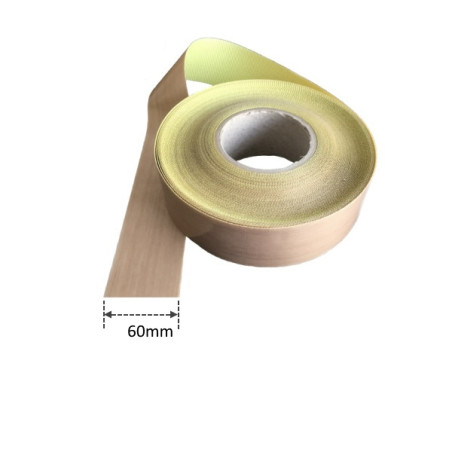 PTFE60410060   Tessuto GLASS PTFE  spess 0,14   adesivo siliconico 0,045mm spess tot 0,185mm  H 60mm X 30mtl