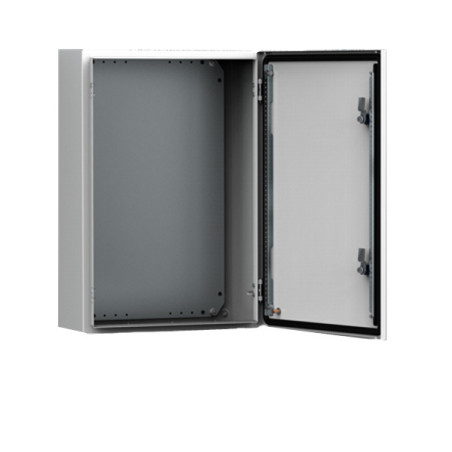 MAS0605021R5  Cassa in lamiera d'acciaio  600x500x210mm Con piastra di montaggio  IP 66