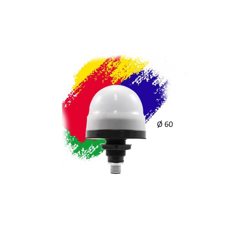 AF4F52BC5  Lampada Bicolor verde rosso luce Fissa fissaggio su fori 22 mm  connettore M12 5 poli 24VDC