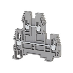 ERD2.5GREY100   Morsetto a vite Morsetto 2.5mm²  300V  20A   Doppio ponte Grigio  Scatola da 100 pcs