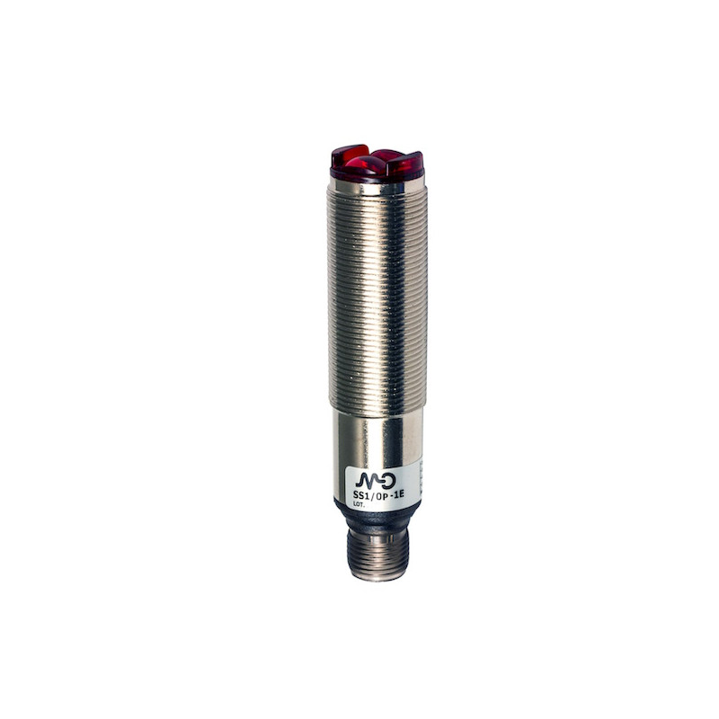 SS1/0P-1E  Sensore fotoelettrico soppr. sfondo Diffuso 100 mm PNP L D metal.  con regolazione  connettore M12