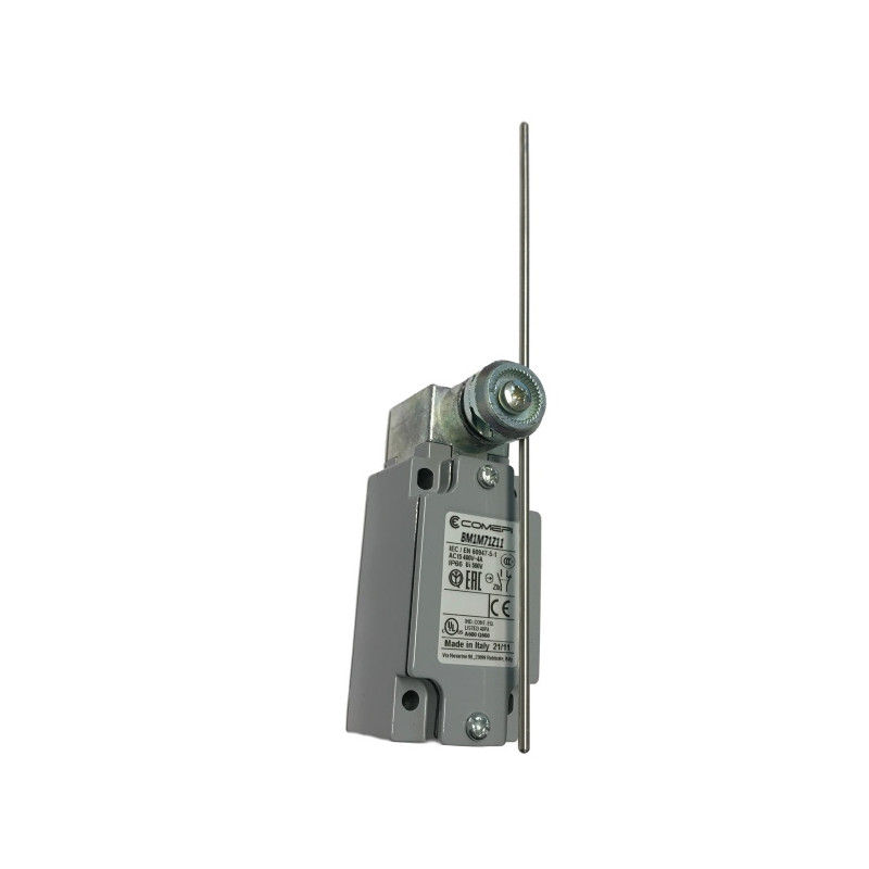 BM1M71Z11  Finecorsa in alluminio   con Asta in acciaio inox 3mm  Contatti a scatto  1NO  1NC  doppio isolamento e apertura posi