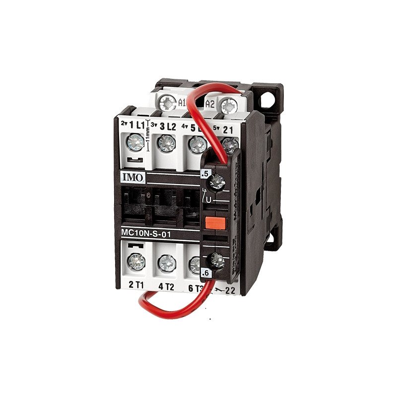 MC10N-S-01 24DC  Contattore 3 Poli NO 4kW 10A  AC3  1  NC Aux  Bobina  24V DC