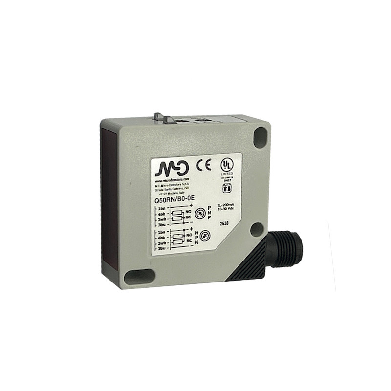 Q50RN/B0-0E    Sensore fotoelettrico polarizzato retro reflex Sn 0,2   6m Alim 10 30 Vdc  PNP NPN  NO NC uscita connettore M12