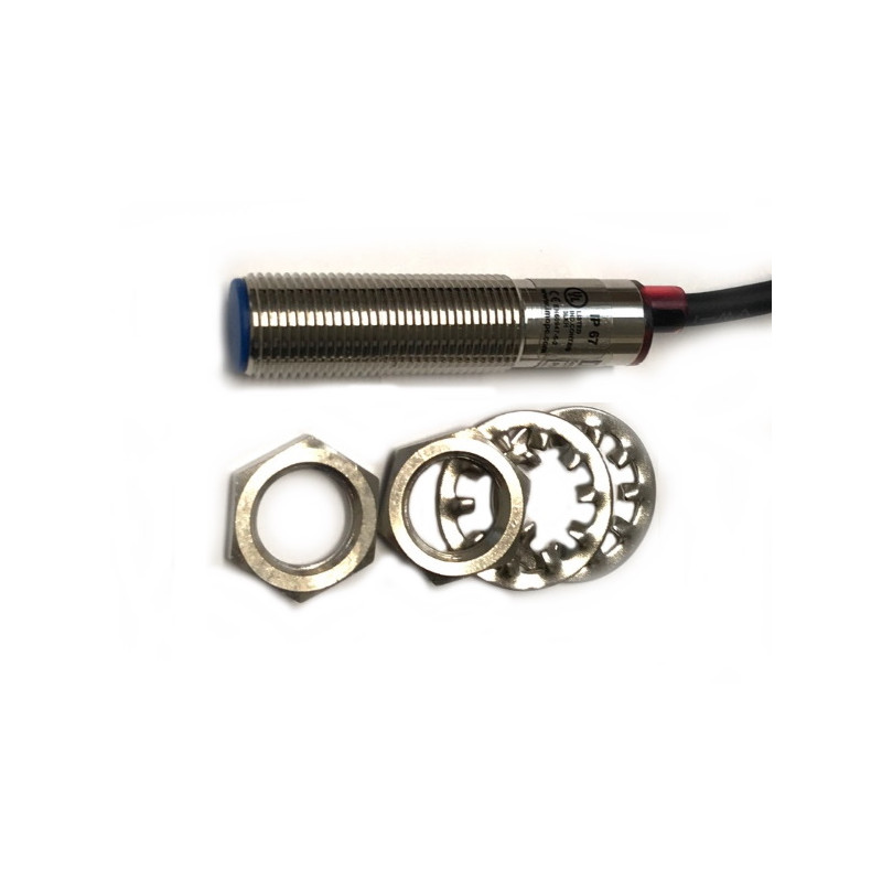 PB1808/DSAP-A   Sensore induttivo M18  schermato  10 30Vdc  NO  PNP Sn   8mm  corpo in ottone nichelato cavo 2m