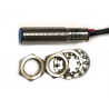 PB1808/DSAP-A   Sensore induttivo M18  schermato  10 30Vdc  NO  PNP Sn   8mm  corpo in ottone nichelato cavo 2m