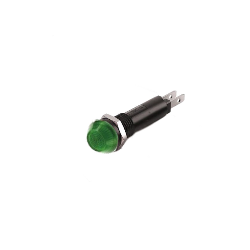 H12TTGGF8024  Indicatore luminoso a led verde d.14mm  24V AC DC