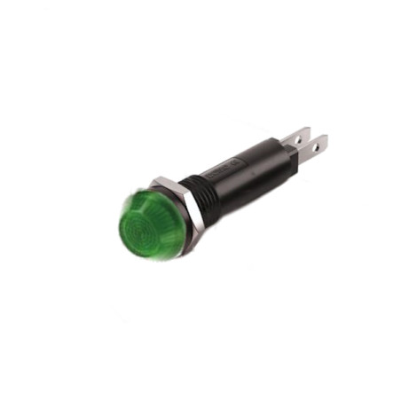 H12TTGGF8024  Indicatore luminoso a led verde d.14mm  24V AC DC